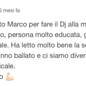 Recensione Google di un cliente Snack Eventi