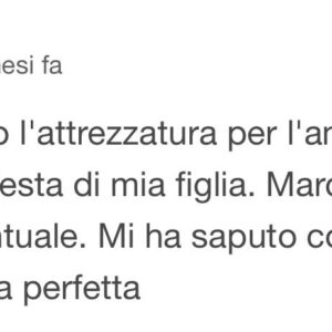 Recensione Google di un cliente Snack Eventi